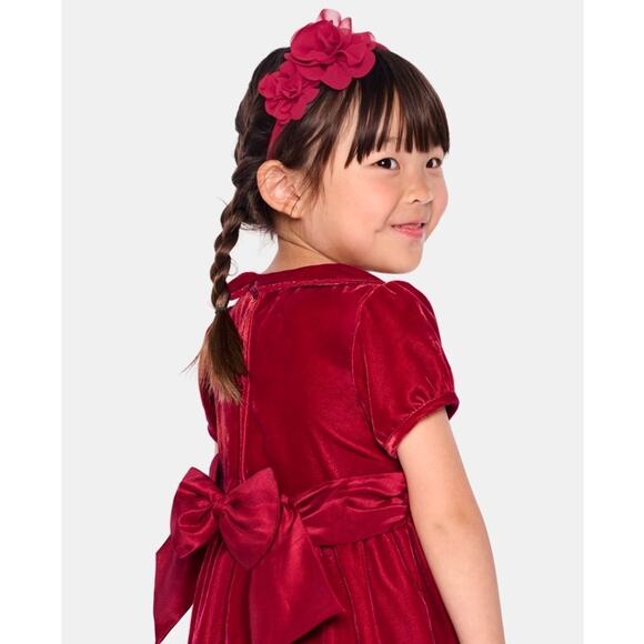 Gymboree Girls 2T Red Velvet Peter Pan Special Occasion Christmas Holiday Dress - Picture 2 of 5